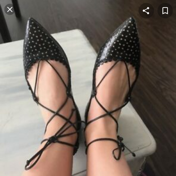 Tabitha Simmons lace up flats - Picture 3 of 7